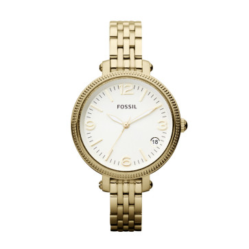 Correa de reloj Fossil ES3181 Acero inoxidable Chapado en oro 10mm